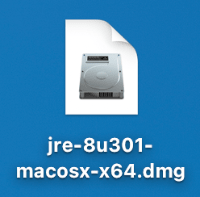 jre-8u301-macosx-x64.dmgを実行する