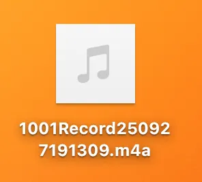 音声録画ファイル